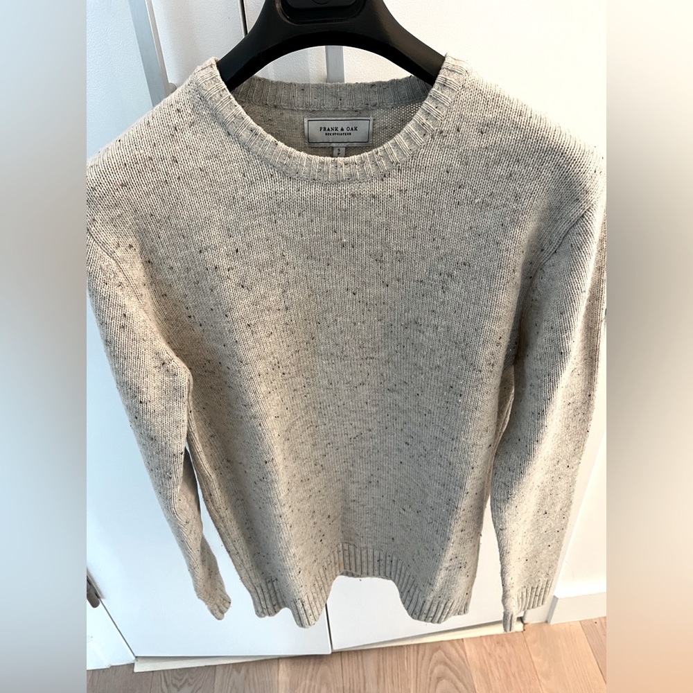 Frank And Oak wool sweater, size small, sand color.